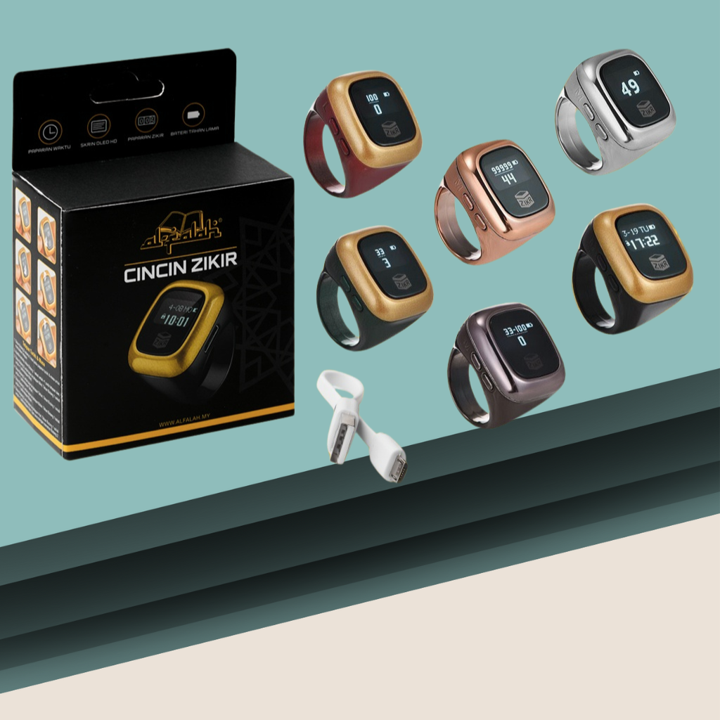 Tasbih Counter OLED Display Digital Ring Prayer Counter Rings
